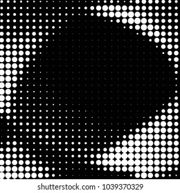 Spotted black and white grunge vector line background. Abstract halftone illustration background. Grunge grid polka dot background pattern
