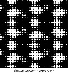 Spotted black and white grunge vector line background. Abstract halftone illustration background. Grunge grid polka dot background pattern
