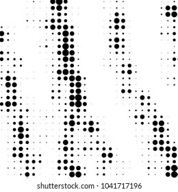 Spotted black and white grunge vector line background. Abstract halftone illustration background. Grunge grid polka dot background pattern
