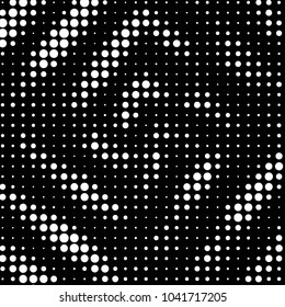 Spotted black and white grunge vector line background. Abstract halftone illustration background. Grunge grid polka dot background pattern
