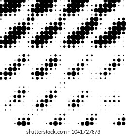 Spotted black and white grunge vector line background. Abstract halftone illustration background. Grunge grid polka dot background pattern
