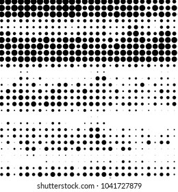 Spotted black and white grunge vector line background. Abstract halftone illustration background. Grunge grid polka dot background pattern
