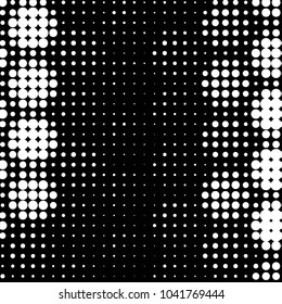Spotted black and white grunge vector line background. Abstract halftone illustration background. Grunge grid polka dot background pattern
