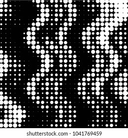 Spotted black and white grunge vector line background. Abstract halftone illustration background. Grunge grid polka dot background pattern
