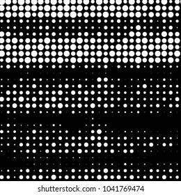 Spotted black and white grunge vector line background. Abstract halftone illustration background. Grunge grid polka dot background pattern
