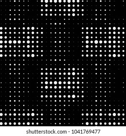 Spotted black and white grunge vector line background. Abstract halftone illustration background. Grunge grid polka dot background pattern
