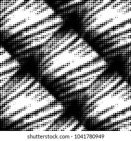Spotted black and white grunge vector line background. Abstract halftone illustration background. Grunge grid polka dot background pattern
