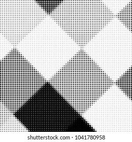 Spotted black and white grunge vector line background. Abstract halftone illustration background. Grunge grid polka dot background pattern
