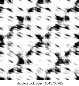 Spotted black and white grunge vector line background. Abstract halftone illustration background. Grunge grid polka dot background pattern

