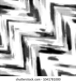Spotted black and white grunge vector line background. Abstract halftone illustration background. Grunge grid polka dot background pattern
