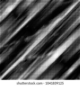 Spotted black and white grunge vector line background. Abstract halftone illustration background. Grunge grid polka dot background pattern
