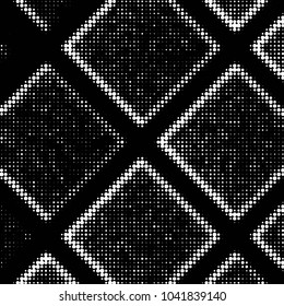 Spotted black and white grunge vector line background. Abstract halftone illustration background. Grunge grid polka dot background pattern
