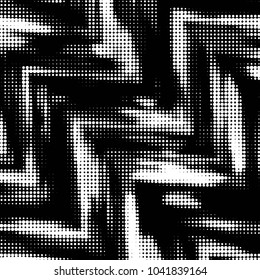 Spotted black and white grunge vector line background. Abstract halftone illustration background. Grunge grid polka dot background pattern
