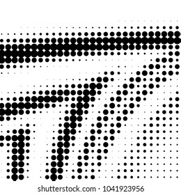 Spotted black and white grunge vector line background. Abstract halftone illustration background. Grunge grid polka dot background pattern
