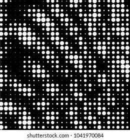 Spotted black and white grunge vector line background. Abstract halftone illustration background. Grunge grid polka dot background pattern
