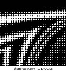 Spotted black and white grunge vector line background. Abstract halftone illustration background. Grunge grid polka dot background pattern
