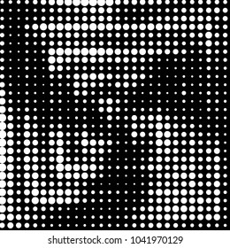 Spotted black and white grunge vector line background. Abstract halftone illustration background. Grunge grid polka dot background pattern
