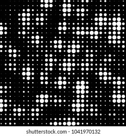 Spotted black and white grunge vector line background. Abstract halftone illustration background. Grunge grid polka dot background pattern
