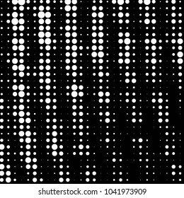 Spotted black and white grunge vector line background. Abstract halftone illustration background. Grunge grid polka dot background pattern
