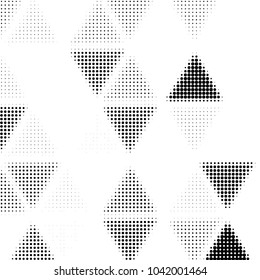 Spotted black and white grunge vector line background. Abstract halftone illustration background. Grunge grid polka dot background pattern
