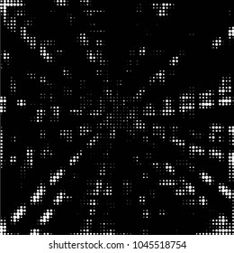 Spotted black and white grunge vector line background. Abstract halftone illustration background. Grunge grid polka dot background pattern
