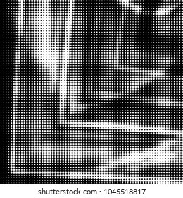 Spotted black and white grunge vector line background. Abstract halftone illustration background. Grunge grid polka dot background pattern
