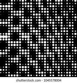 Spotted black and white grunge vector line background. Abstract halftone illustration background. Grunge grid polka dot background pattern
