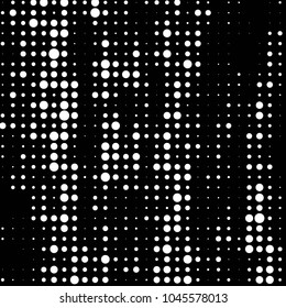 Spotted black and white grunge vector line background. Abstract halftone illustration background. Grunge grid polka dot background pattern
