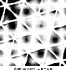 Spotted black and white grunge vector line background. Abstract halftone illustration background. Grunge grid polka dot background pattern
