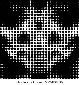 Spotted black and white grunge vector line background. Abstract halftone illustration background. Grunge grid polka dot background pattern

