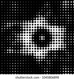 Spotted black and white grunge vector line background. Abstract halftone illustration background. Grunge grid polka dot background pattern

