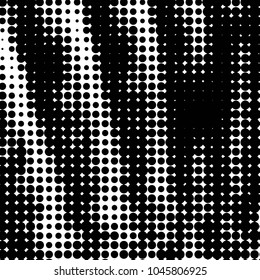 Spotted black and white grunge vector line background. Abstract halftone illustration background. Grunge grid polka dot background pattern
