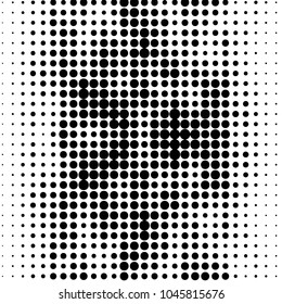 Spotted black and white grunge vector line background. Abstract halftone illustration background. Grunge grid polka dot background pattern
