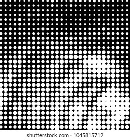 Spotted black and white grunge vector line background. Abstract halftone illustration background. Grunge grid polka dot background pattern
