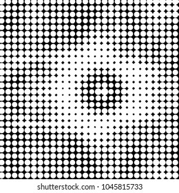 Spotted black and white grunge vector line background. Abstract halftone illustration background. Grunge grid polka dot background pattern

