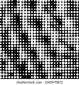 Spotted black and white grunge vector line background. Abstract halftone illustration background. Grunge grid polka dot background pattern
