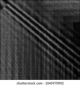 Spotted black and white grunge vector line background. Abstract halftone illustration background. Grunge grid polka dot background pattern
