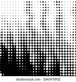 Spotted black and white grunge vector line background. Abstract halftone illustration background. Grunge grid polka dot background pattern
