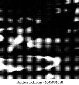 Spotted black and white grunge vector line background. Abstract halftone illustration background. Grunge grid polka dot background pattern
