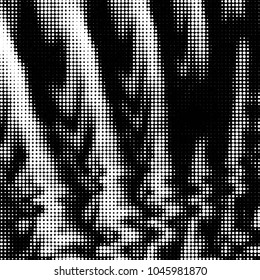 Spotted black and white grunge vector line background. Abstract halftone illustration background. Grunge grid polka dot background pattern

