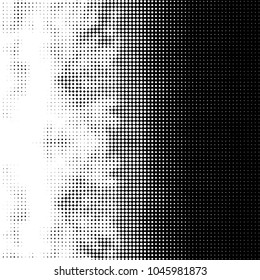 Spotted black and white grunge vector line background. Abstract halftone illustration background. Grunge grid polka dot background pattern
