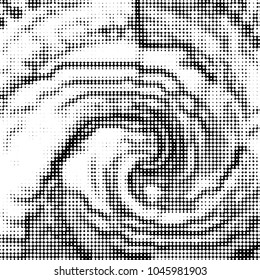 Spotted black and white grunge vector line background. Abstract halftone illustration background. Grunge grid polka dot background pattern
