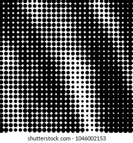 Spotted black and white grunge vector line background. Abstract halftone illustration background. Grunge grid polka dot background pattern
