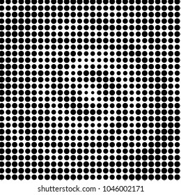 Spotted black and white grunge vector line background. Abstract halftone illustration background. Grunge grid polka dot background pattern
