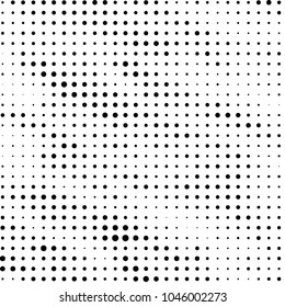 Spotted black and white grunge vector line background. Abstract halftone illustration background. Grunge grid polka dot background pattern
