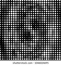 Spotted black and white grunge vector line background. Abstract halftone illustration background. Grunge grid polka dot background pattern
