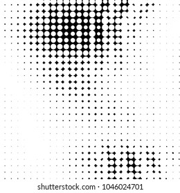 Spotted black and white grunge vector line background. Abstract halftone illustration background. Grunge grid polka dot background pattern
