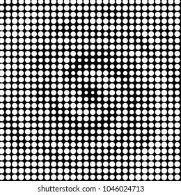 Spotted black and white grunge vector line background. Abstract halftone illustration background. Grunge grid polka dot background pattern
