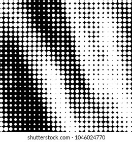 Spotted black and white grunge vector line background. Abstract halftone illustration background. Grunge grid polka dot background pattern
