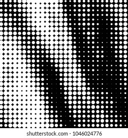Spotted black and white grunge vector line background. Abstract halftone illustration background. Grunge grid polka dot background pattern
